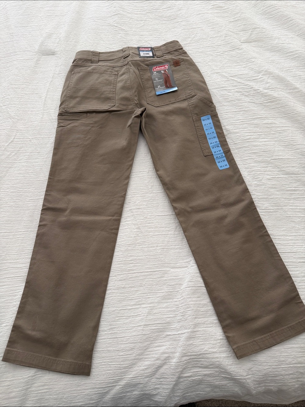 Coleman Men's Straight-Leg Chinos in Olive Brown - Picture 3 of 4
